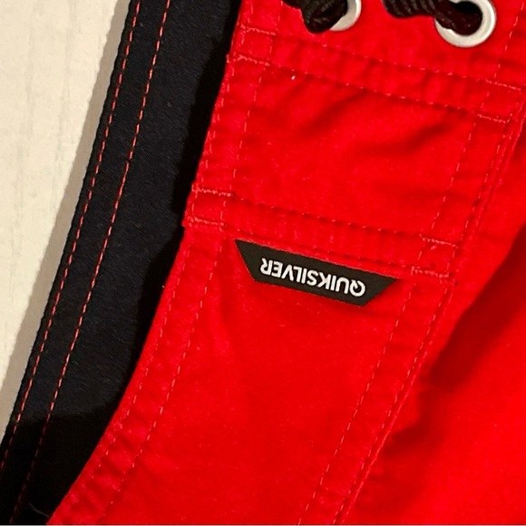 Quicksilver Red Swim Shorts 28 x 21 - Picture 3 of 5